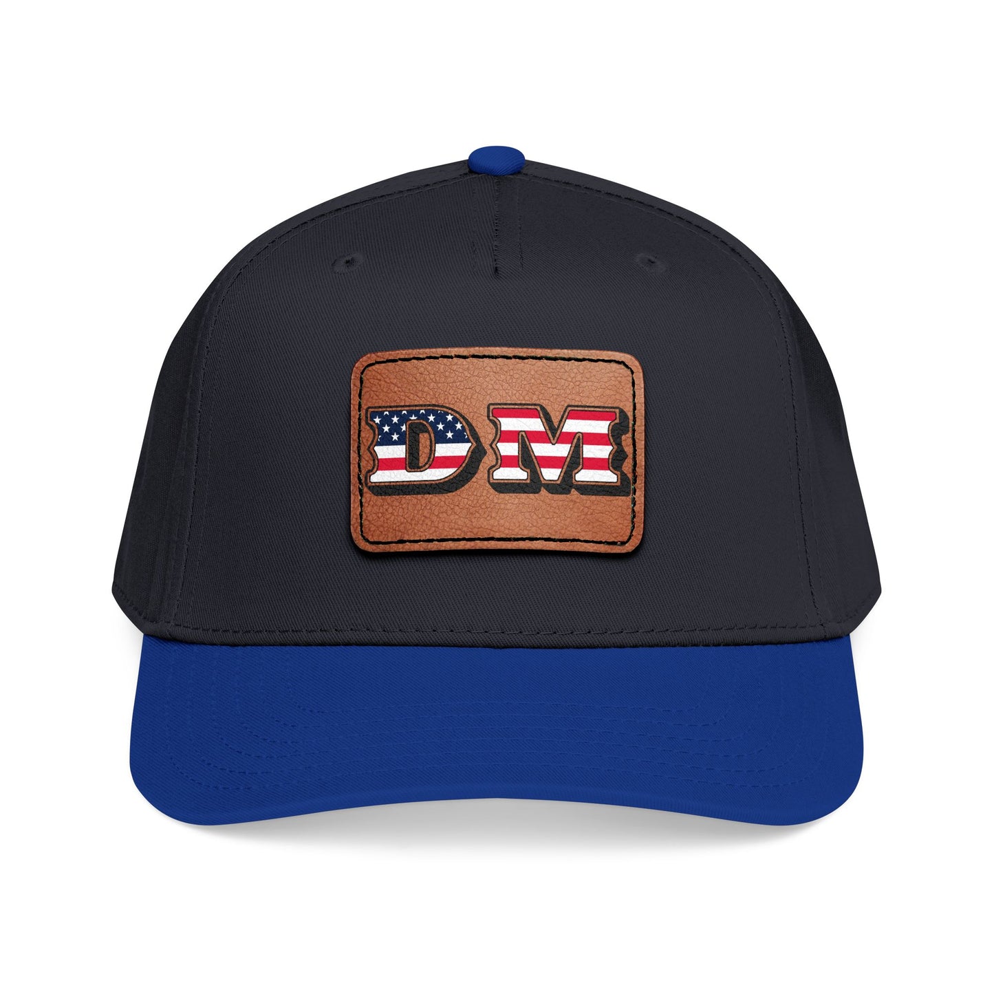 Mid Profile Baseball Cap with Leather Patch (Rectangle)